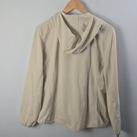 Coolibar Arcadian Packable Sunblock Jacket Beige Sz M NWT UPF 50+ Lightweight - Picture 5 of 10